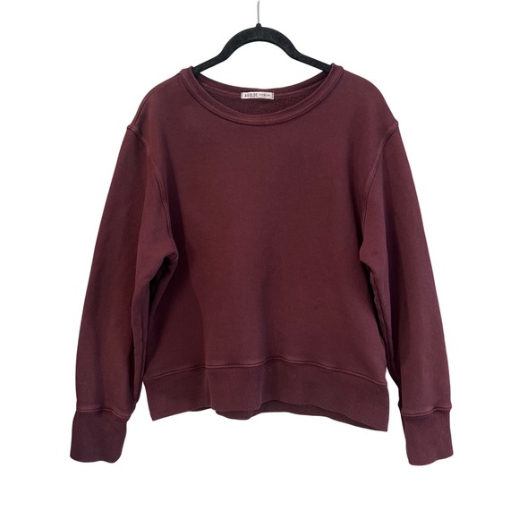 AGOLDE PREMIUM Tops - AGOLDE PREMIUM Burgundy Crewneck Sweatshirt Pullover Long Sleeve Top‎ L